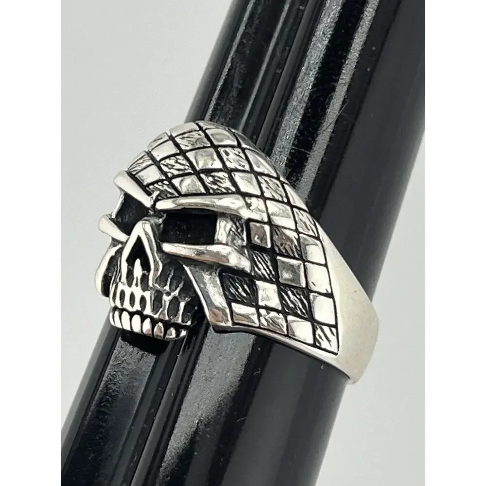Skull Men’s Sterling Silver 925 Ring Size 9 - Picture 5 of 12